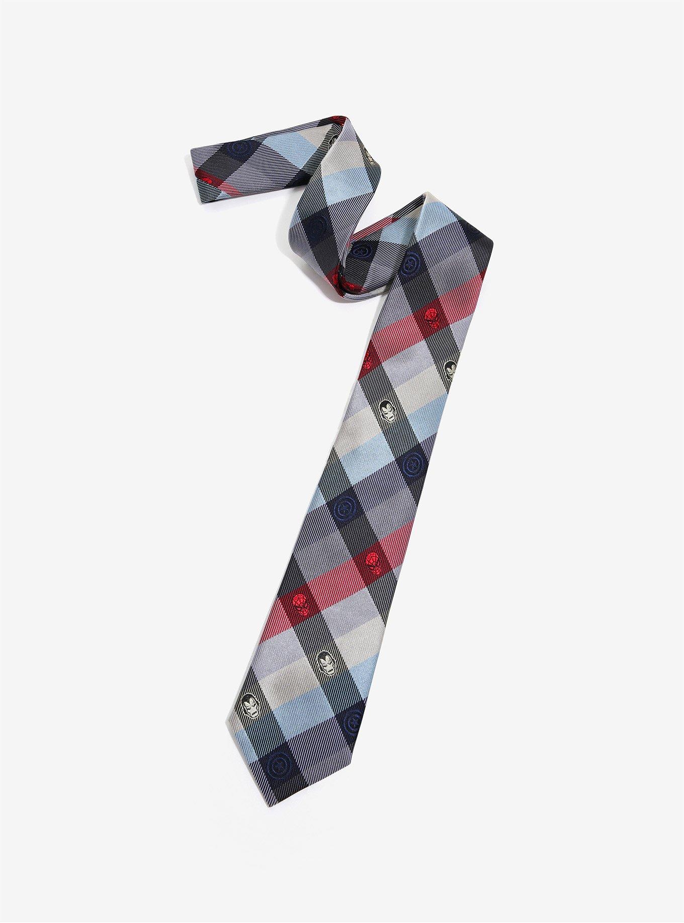 Marvel Icons Plaid Tie - BoxLunch Exclusive, , alternate