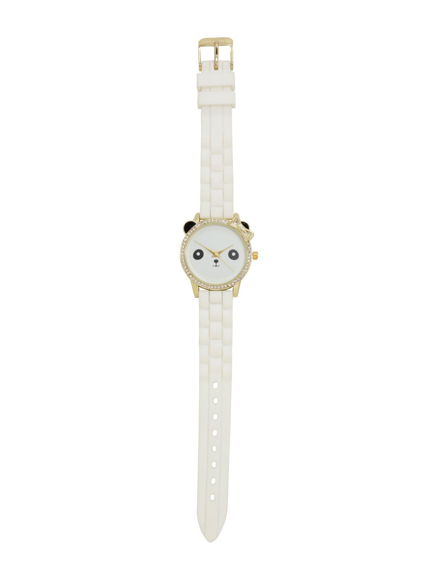 Panda Face White Rhinestone Watch, , alternate