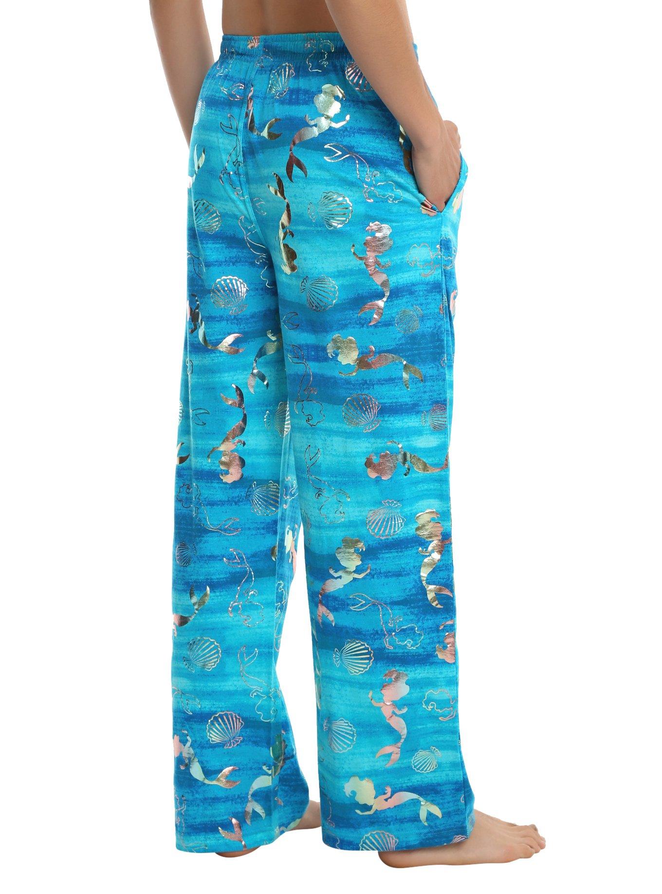 Disney The Little Mermaid Ariel Seashell Hologram Guys Pajama Pants, , alternate