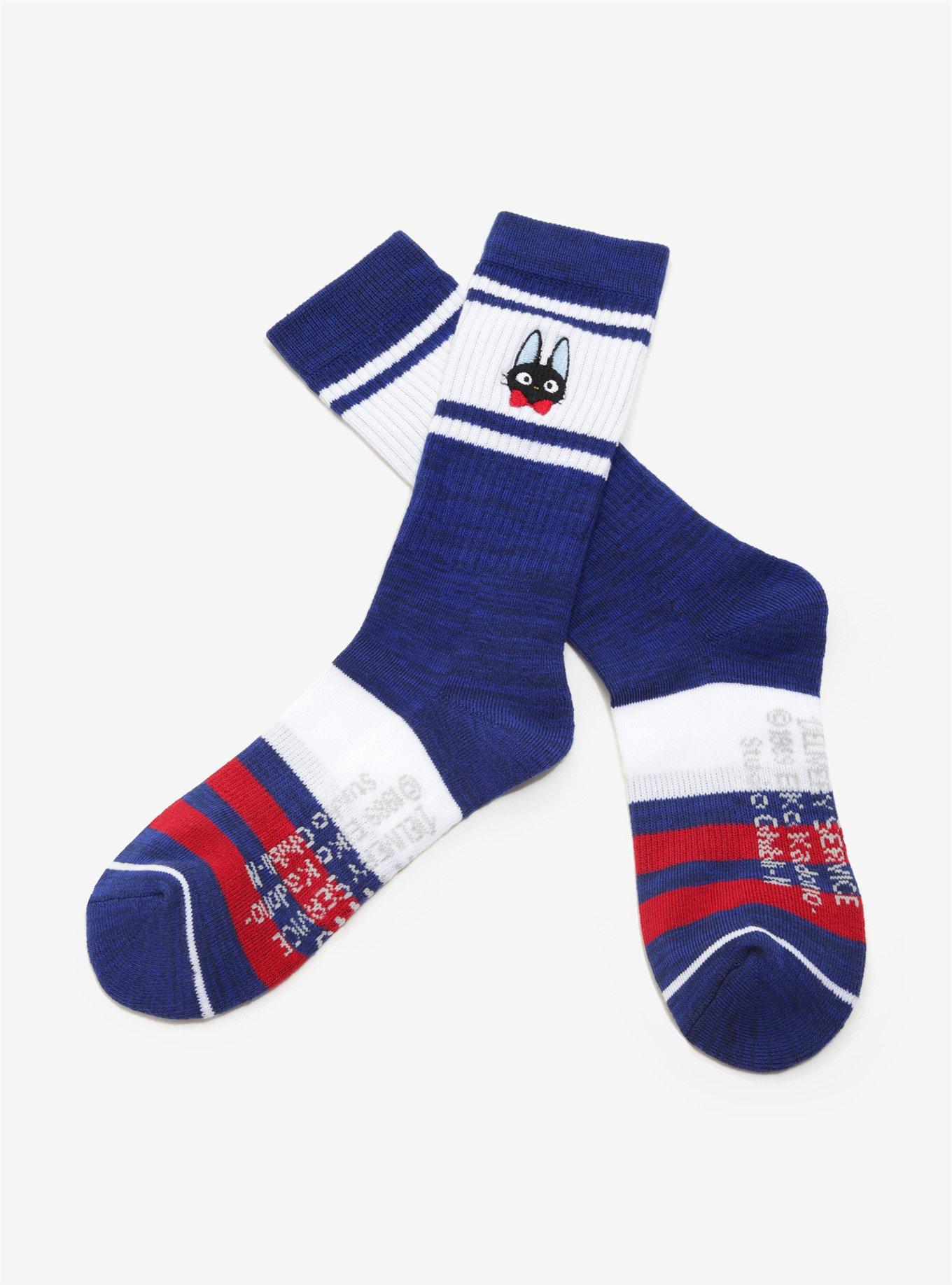 Studio Ghibli Kiki's Delivery Service Jiji Embroidered Crew Socks, , alternate