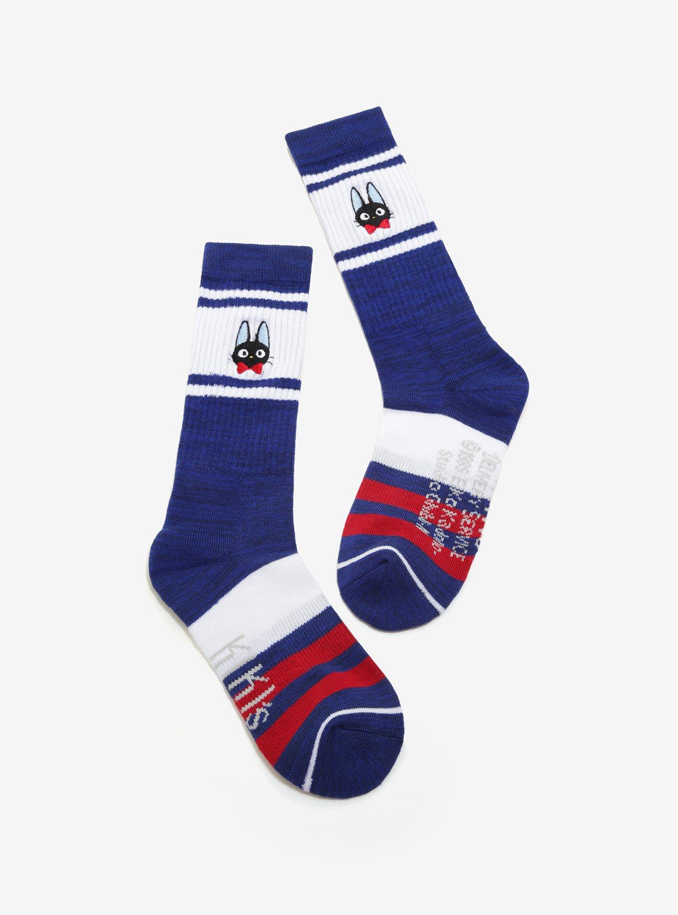 Studio Ghibli Kiki's Delivery Service Jiji Embroidered Crew Socks, , alternate