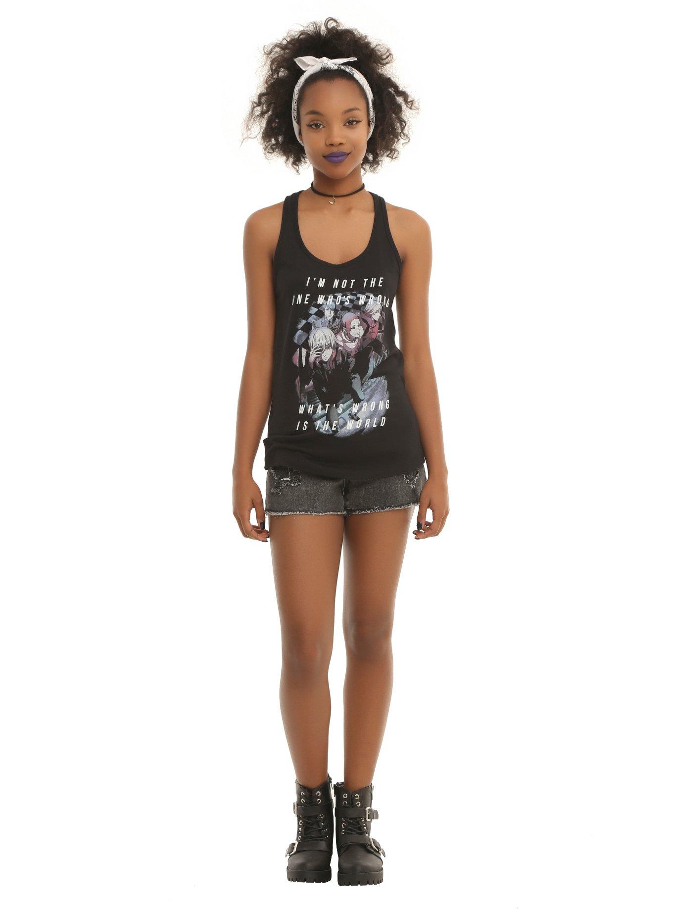 Tokyo Ghoul What's Wrong Is The World Ken Kaneki Girls Tank Top, , alternate