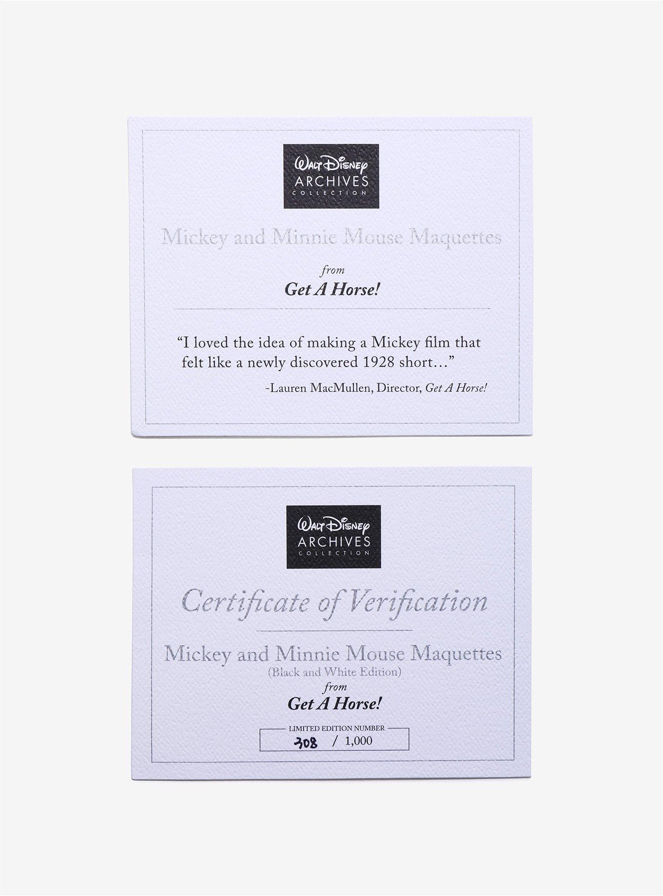 Disney Mickey Mouse And Minnie Mouse Get A Horse! Black & White Maquette, , alternate