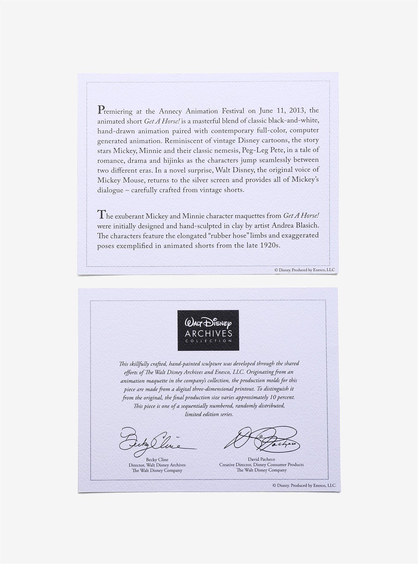 Disney Mickey Mouse And Minnie Mouse Get A Horse! Black & White Maquette, , alternate