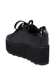 YRU Black Lace-Up Platform Sneakers, , alternate