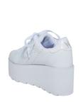 YRU White Lace-Up Platform Sneakers, , alternate