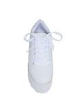 YRU White Lace-Up Platform Sneakers, , alternate