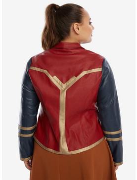 Plus Size DC Comics Wonder Woman Armor Faux Leather Moto Jacket Plus Size, , hi-res