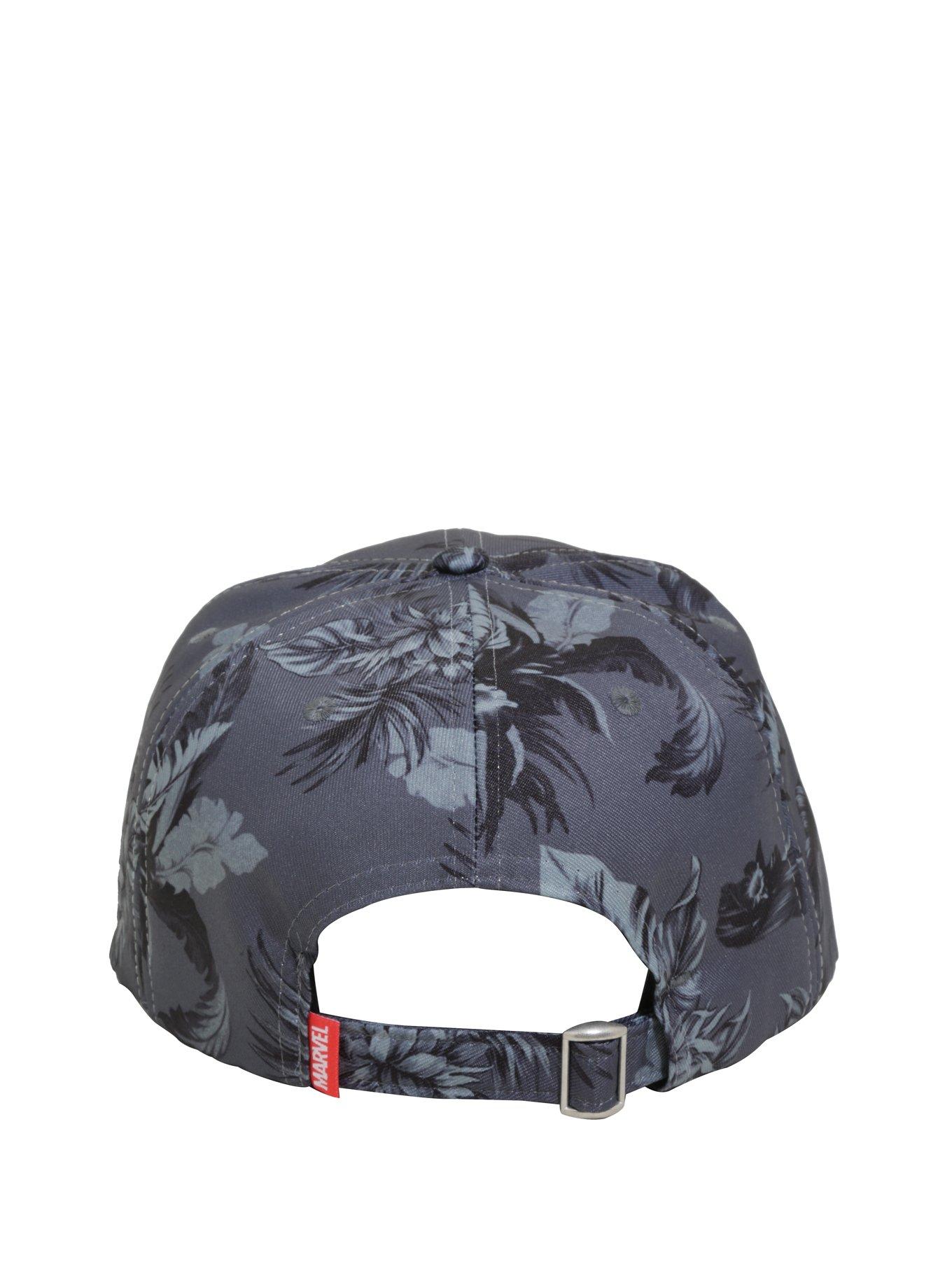 Marvel Deadpool Floral Print Snapback Hat, , alternate