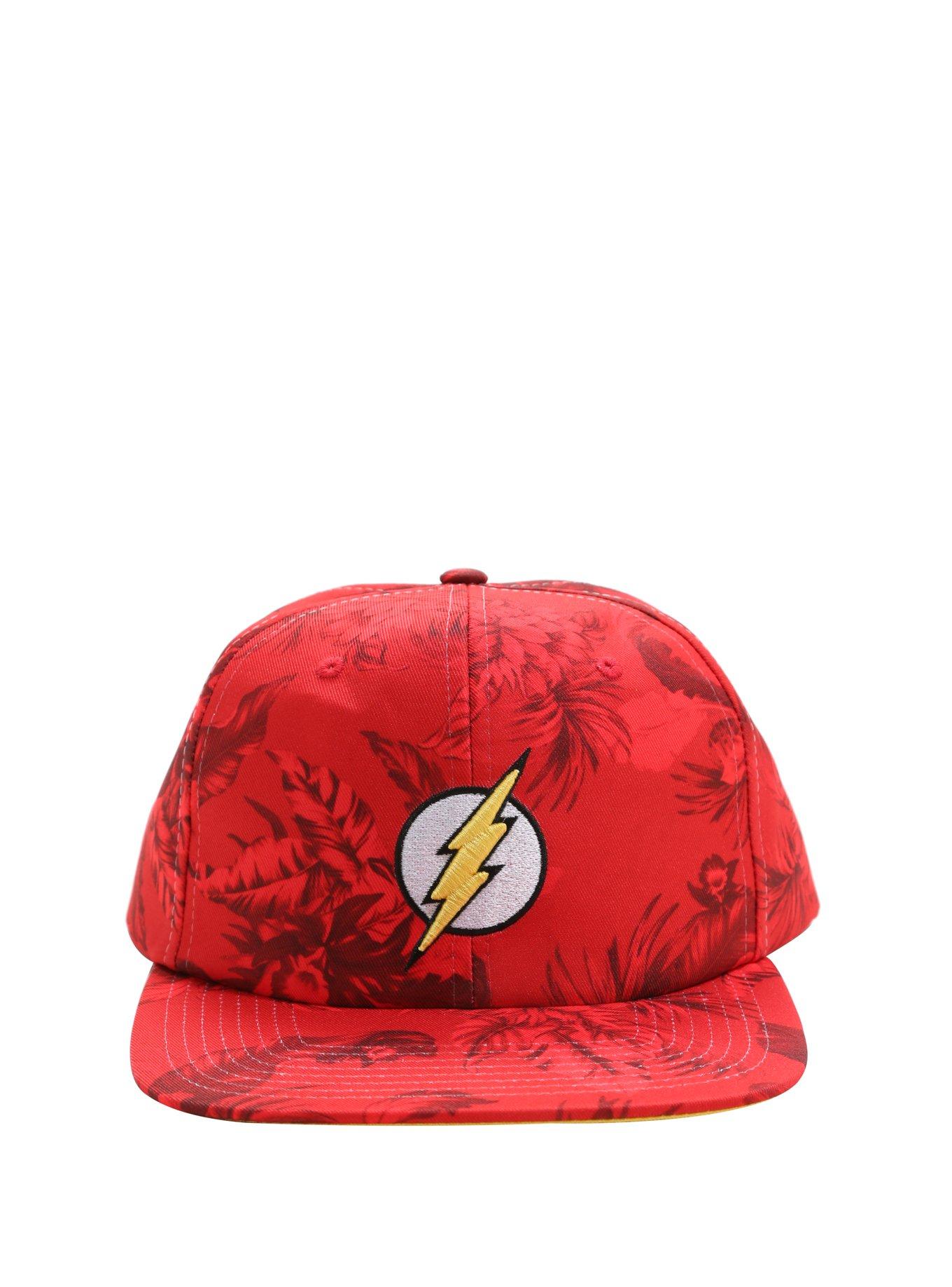 DC Comics The Flash Floral Snapback Hat, , alternate