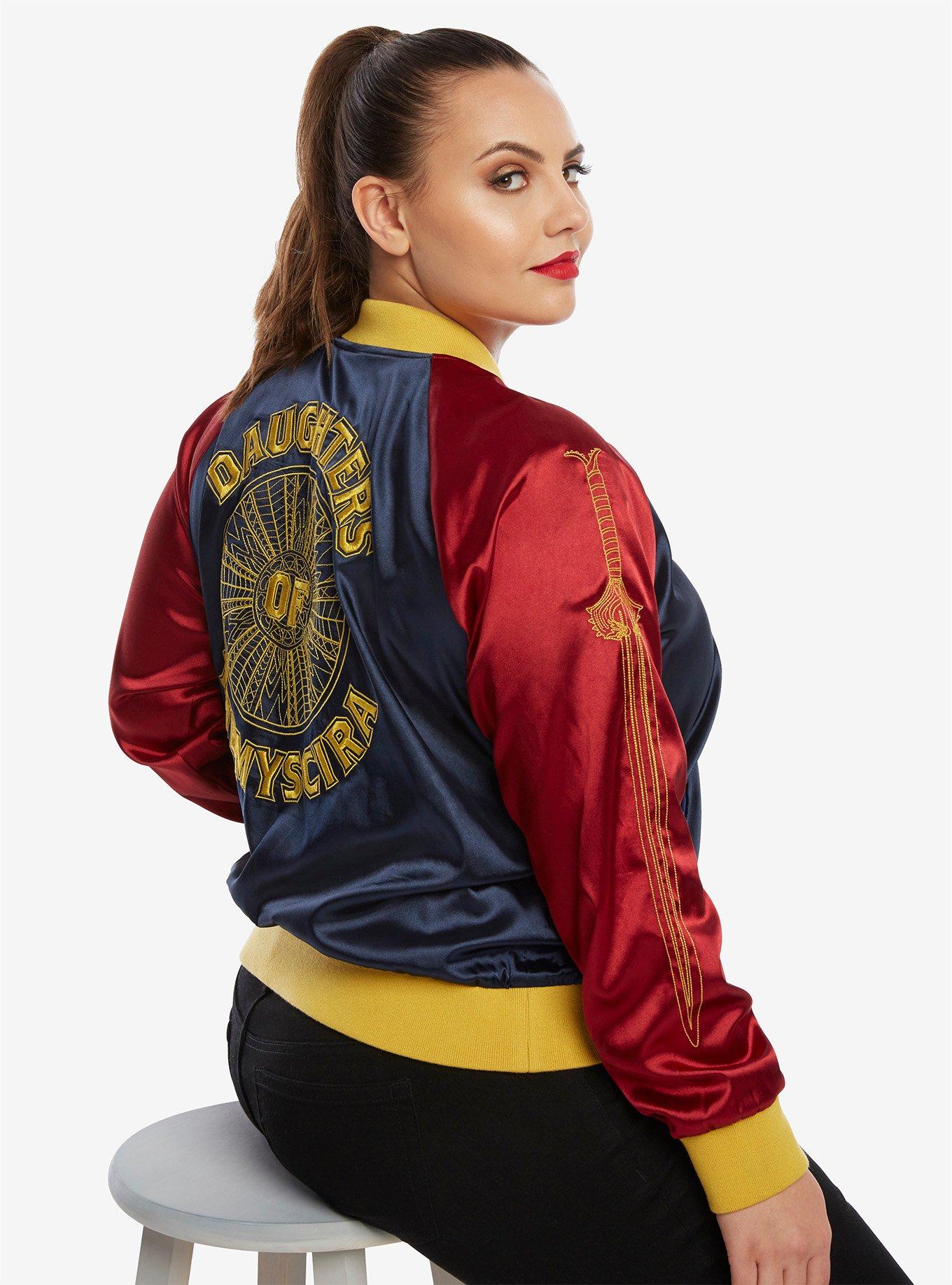 DC Comics Wonder Woman Satin Souvenir Jacket Plus Size, , alternate