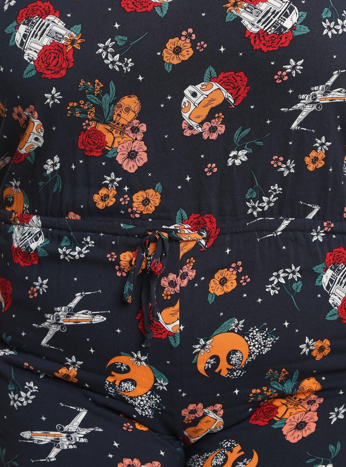 Star Wars Floral Rebellion Romper Plus Size, , alternate