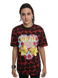 Nirvana Heart-Shaped Box Allover Print T-Shirt, RED, alternate