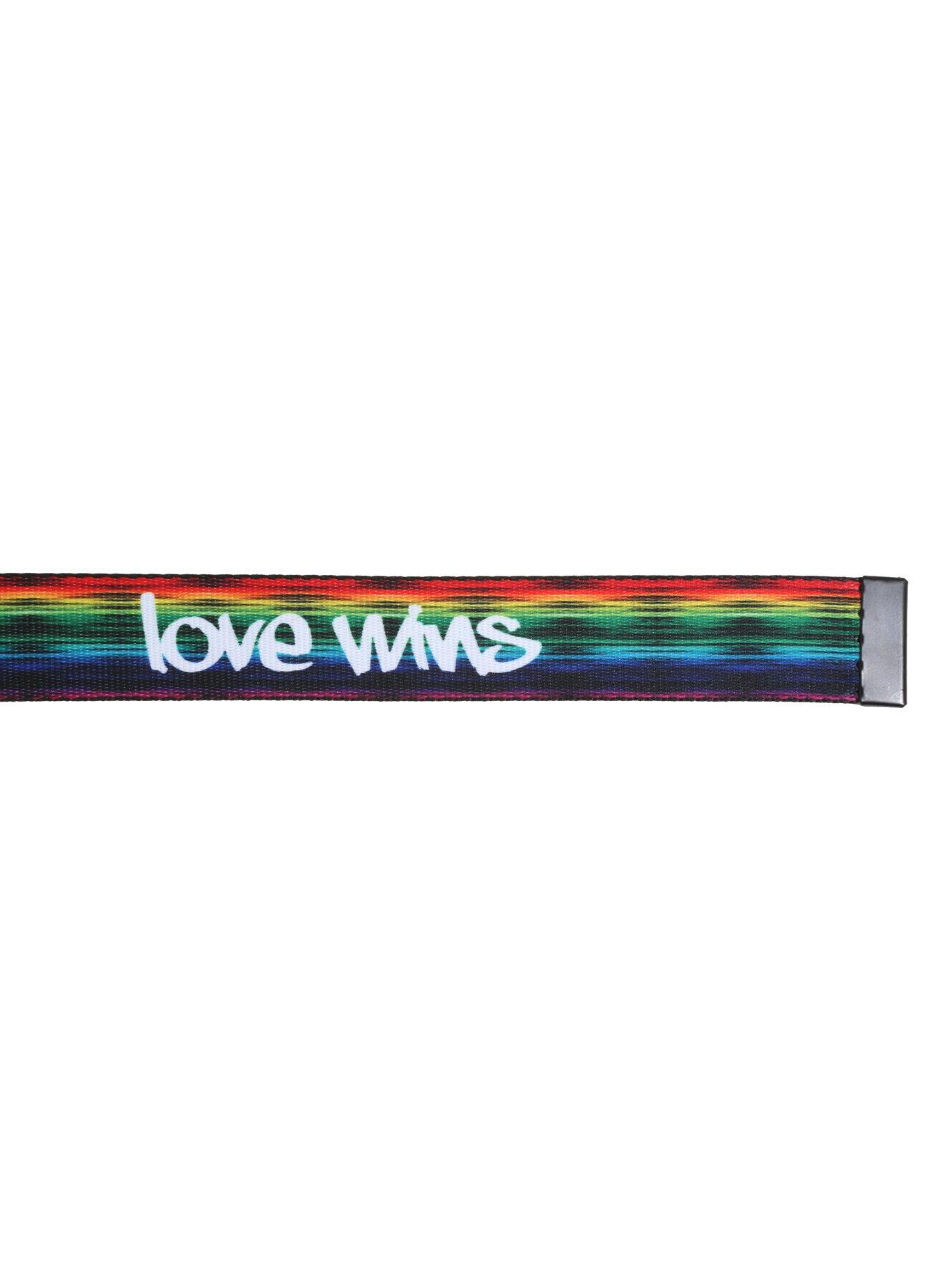 Love Wins Rainbow Bottle Opener Buckle Belt, , alternate