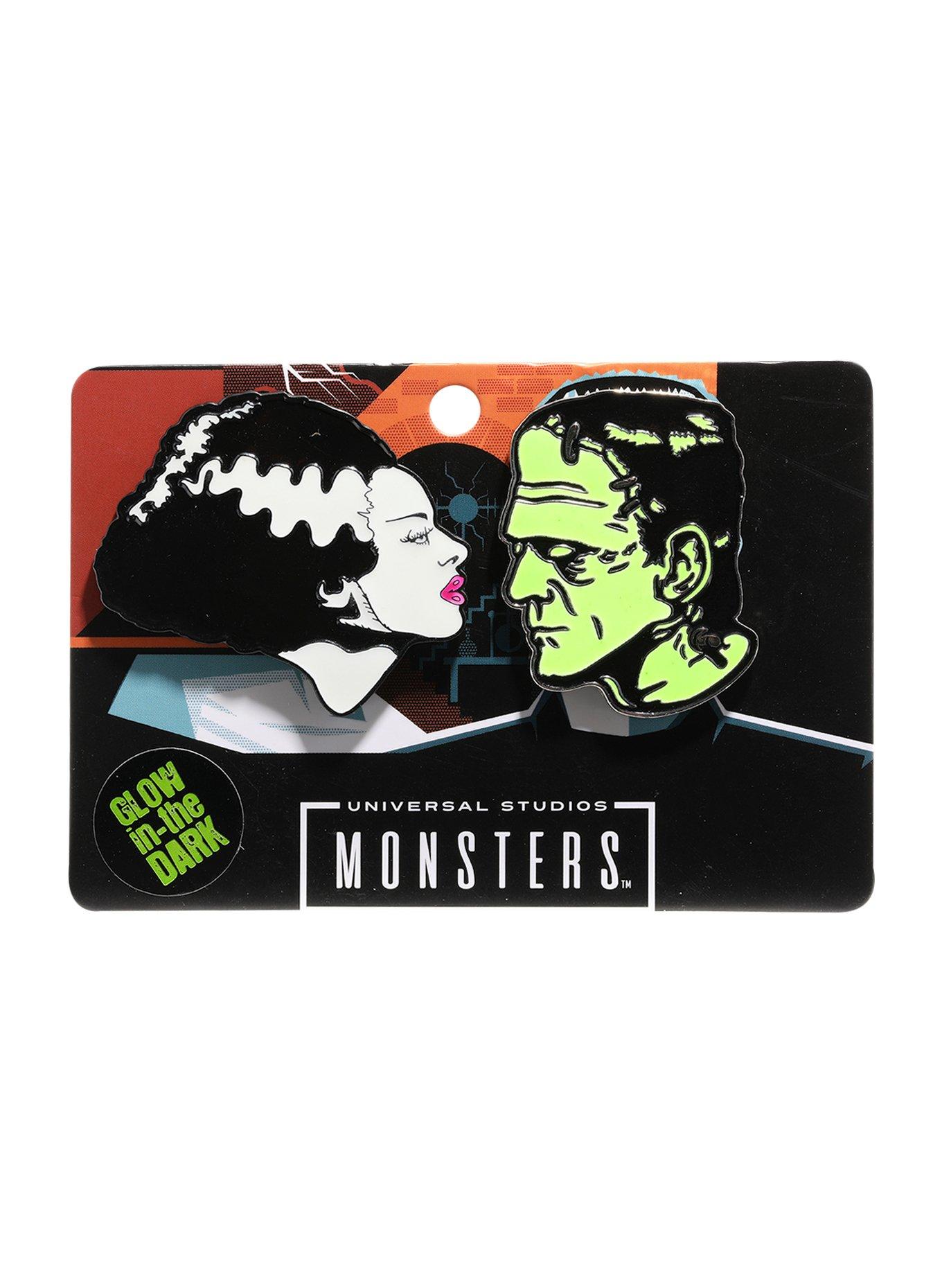 Universal Monsters Glow-In-The-Dark Enamel Pin Set, , alternate