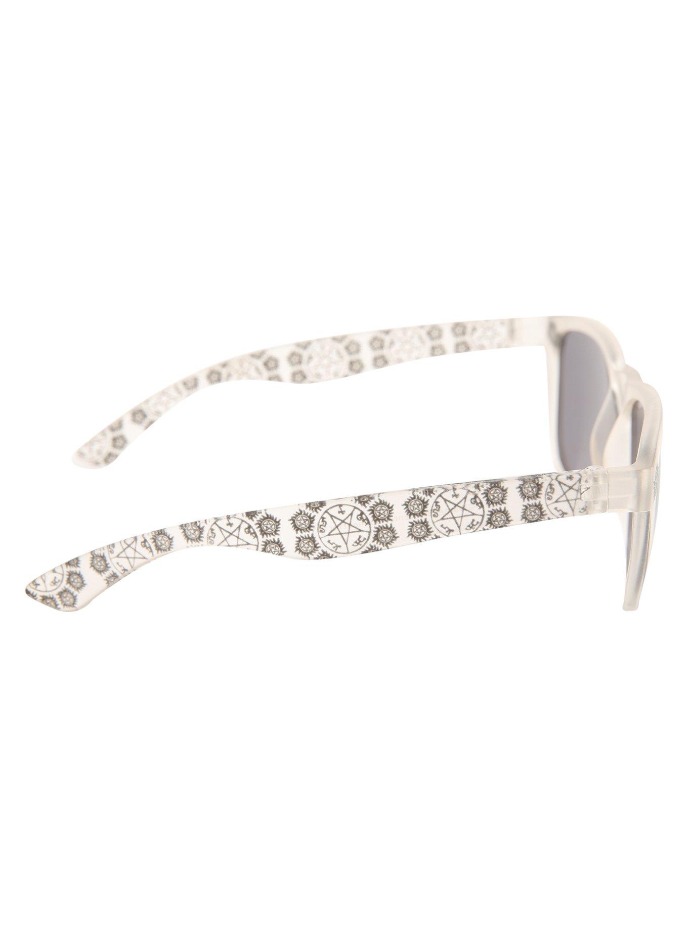 Supernatural Join The Hunt Anti-Possession Symbol Frosted Retro Sunglasses, , alternate