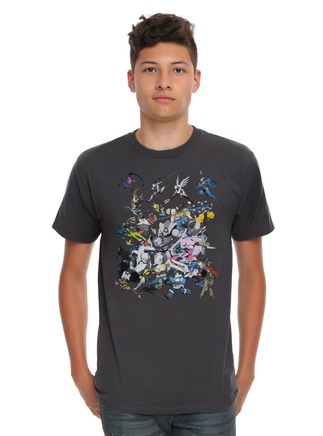 Overwatch Characters Collage T-Shirt, , alternate