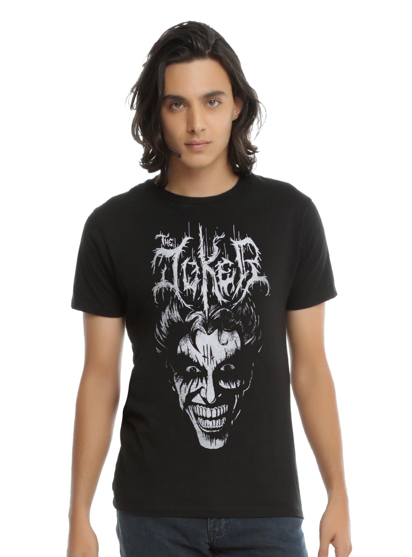 DC Comics The Joker Black Metal T-Shirt, , alternate