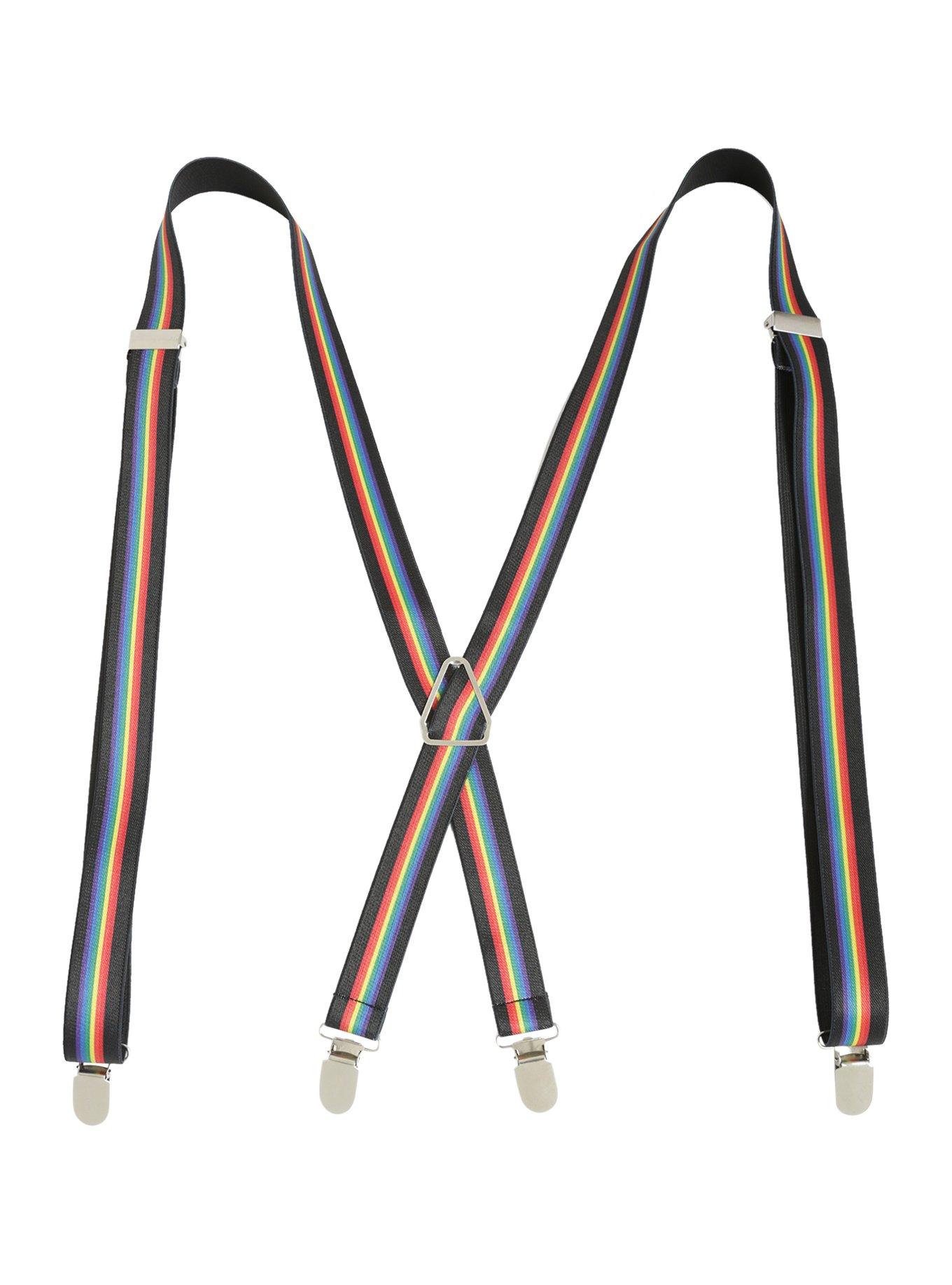 Black Rainbow Suspenders, , alternate
