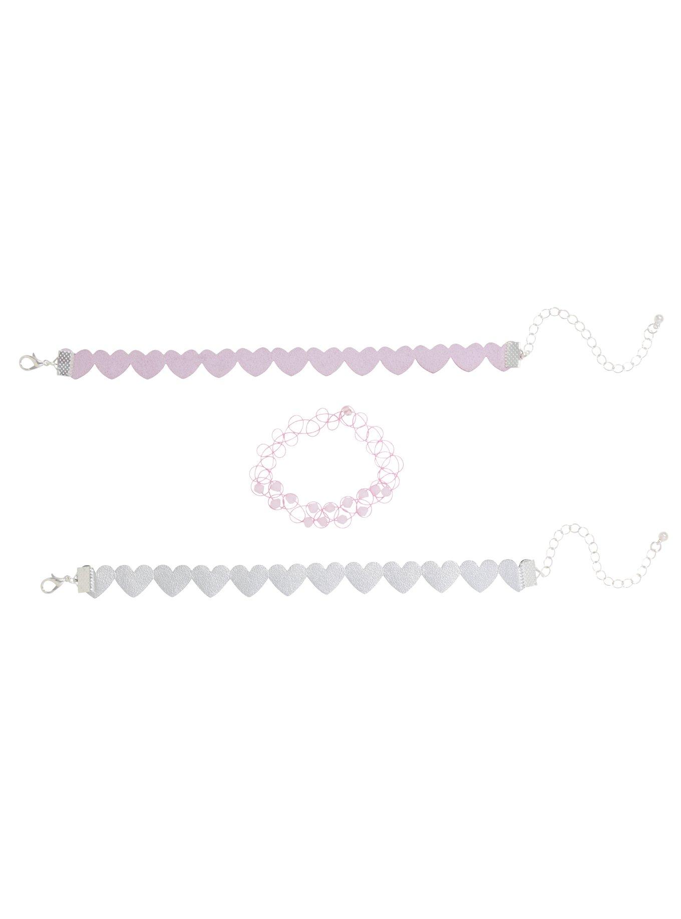 Blackheart Cutout Hearts Bracelet 3 Pack, , alternate