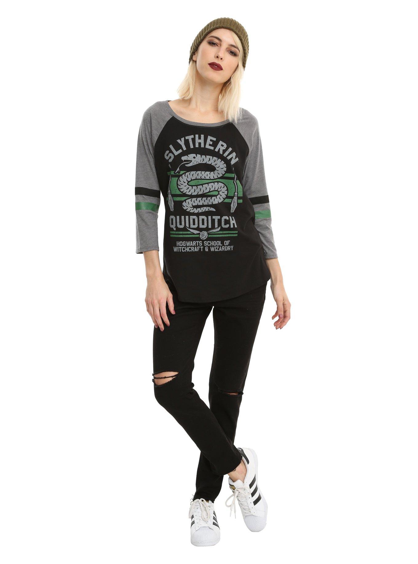 Harry Potter Slytherin Quidditch Girls Raglan, , alternate