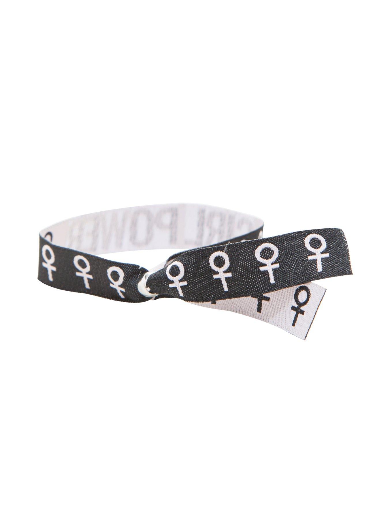 Girl Power Cloth Bracelet, , alternate