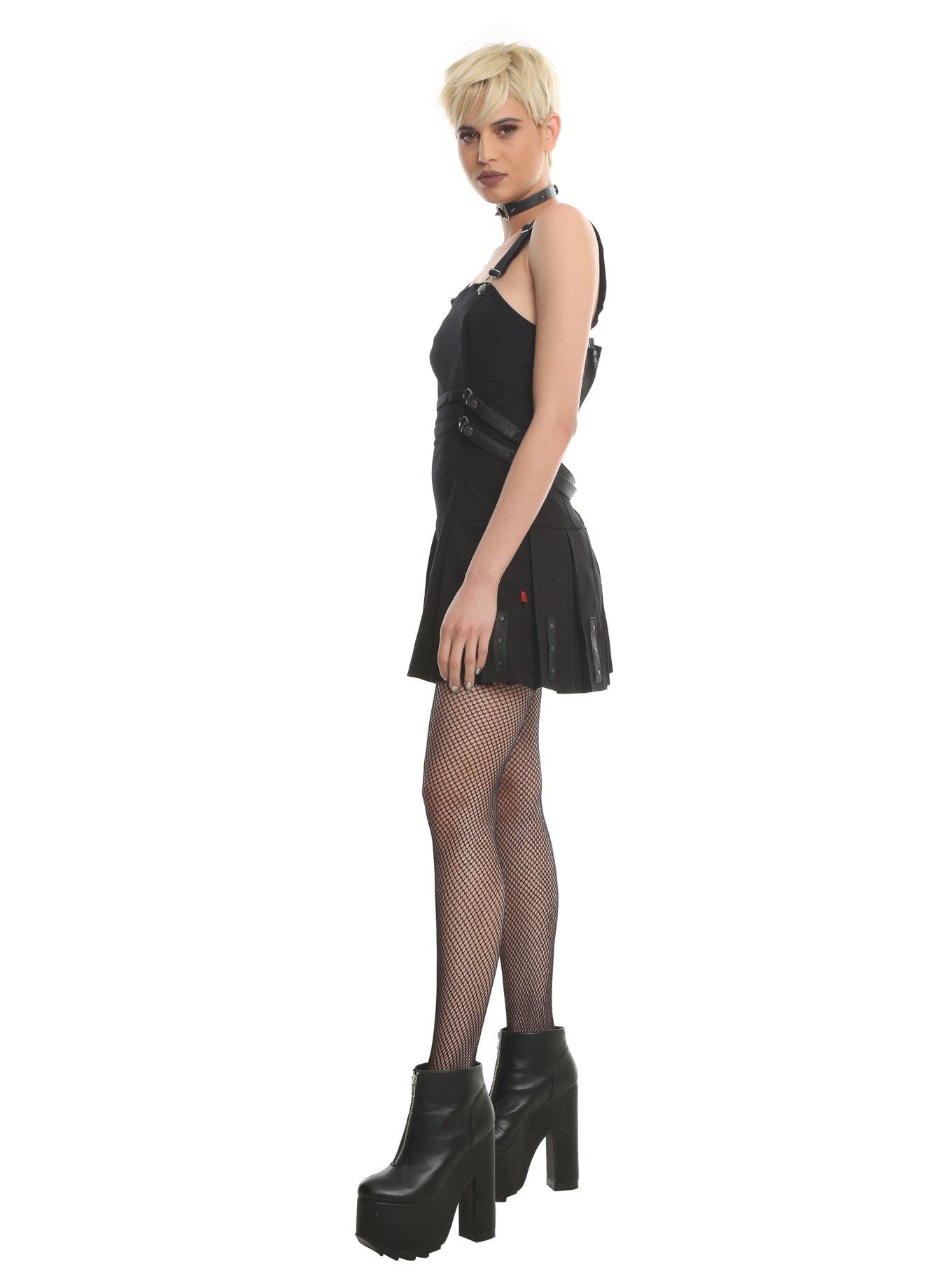 Tripp Black Strap Bondage Dress, , alternate