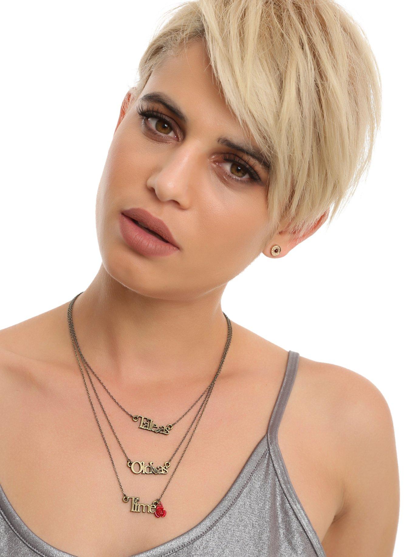 Disney Beauty And The Beast Tale As Old As Time Layered Necklace, , alternate