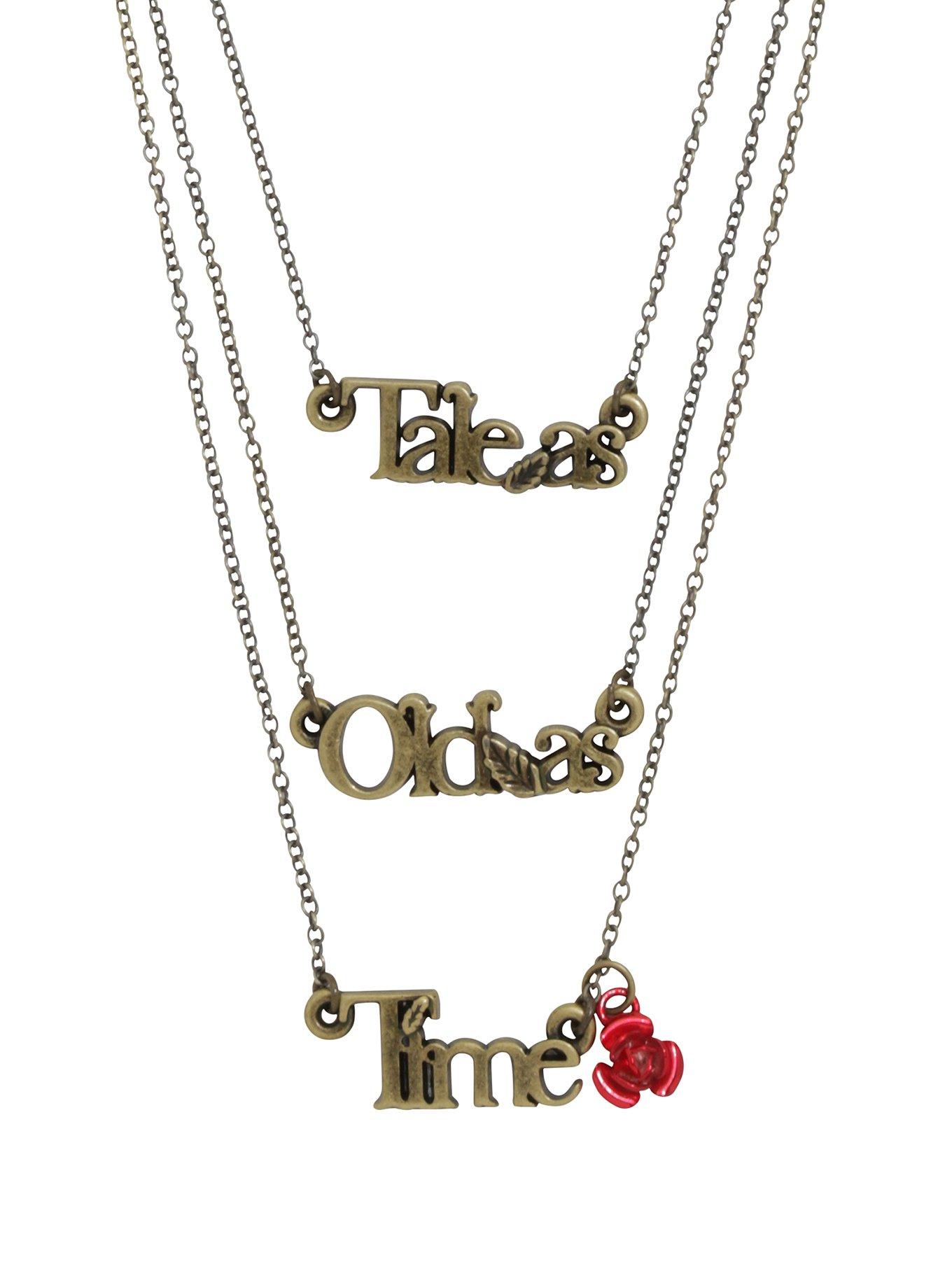 Disney Beauty And The Beast Tale As Old As Time Layered Necklace, , alternate