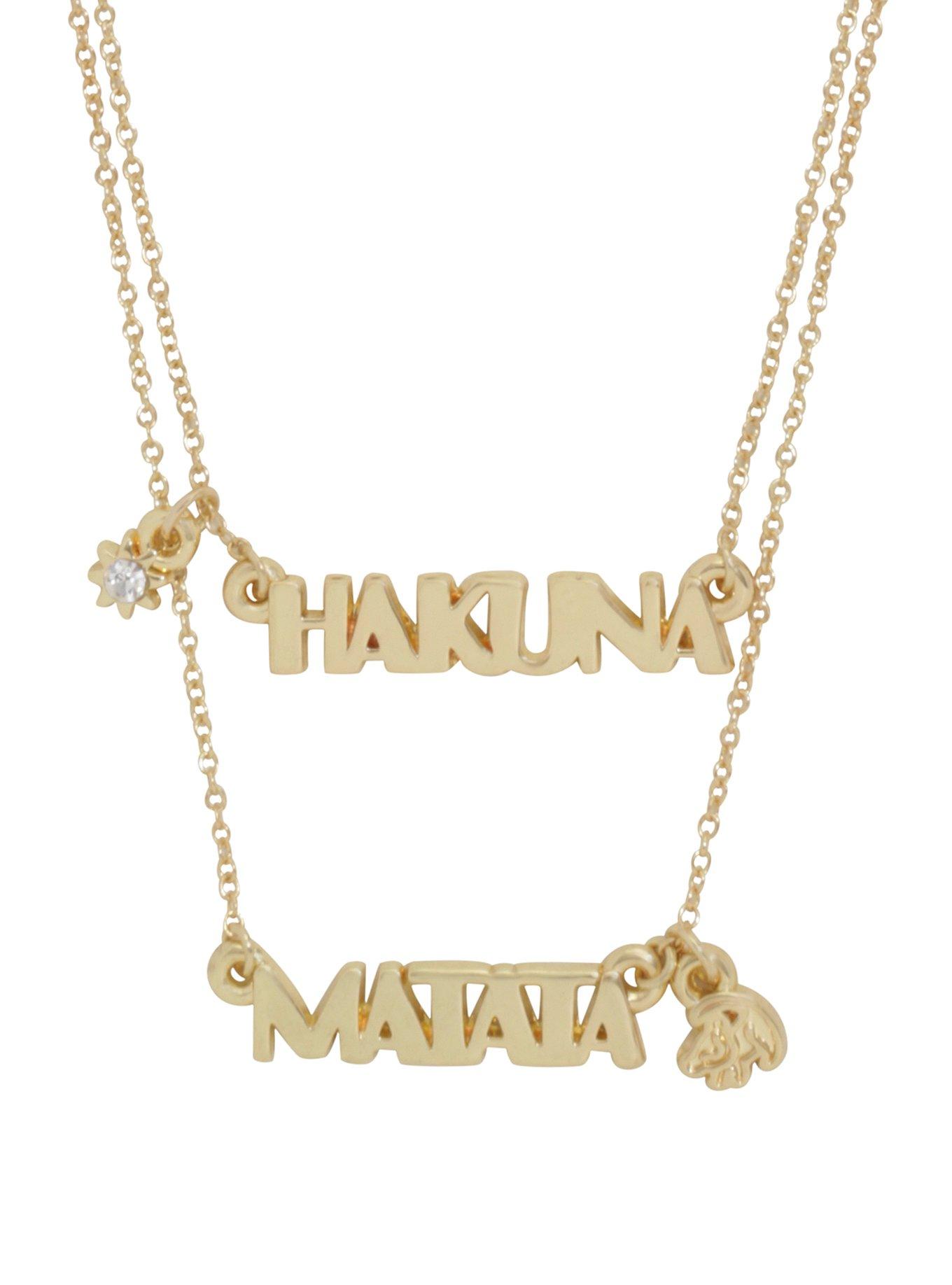 Disney The Lion King Hakuna Matata Layered Necklace, , alternate