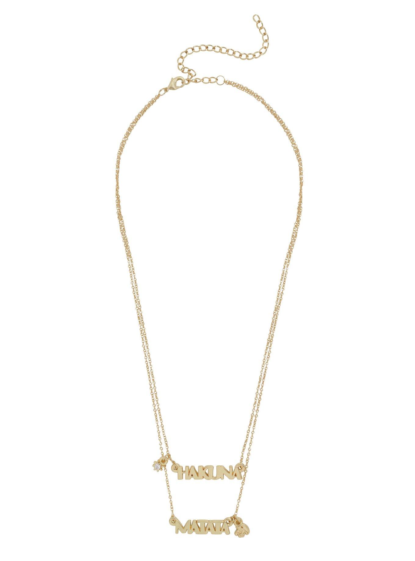 Disney The Lion King Hakuna Matata Layered Necklace, , alternate