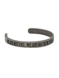Supernatural We Are Not Evil Metal Cuff Bracelet, , alternate