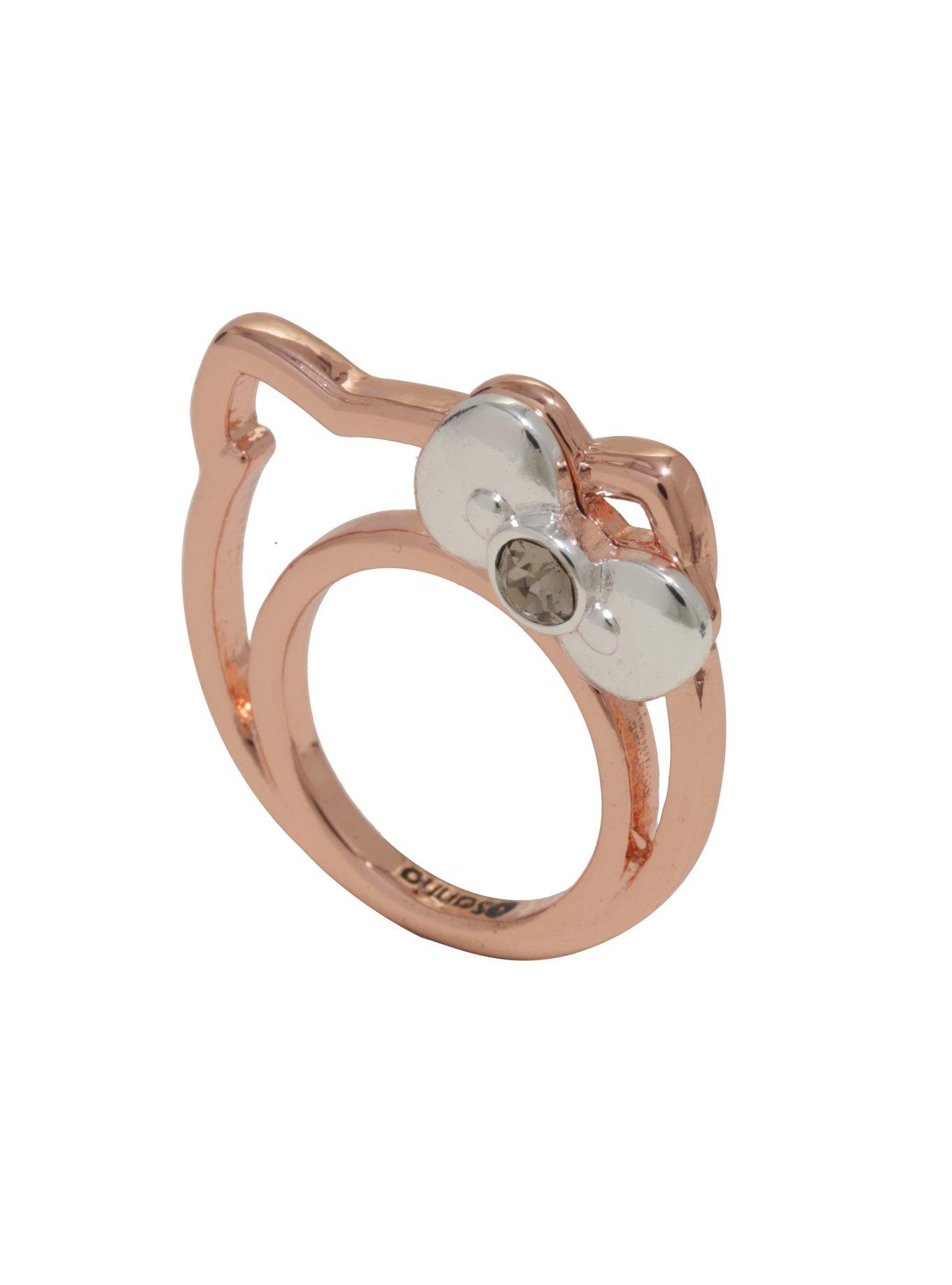 Hello Kitty Rose Gold Silhouette Ring, , alternate