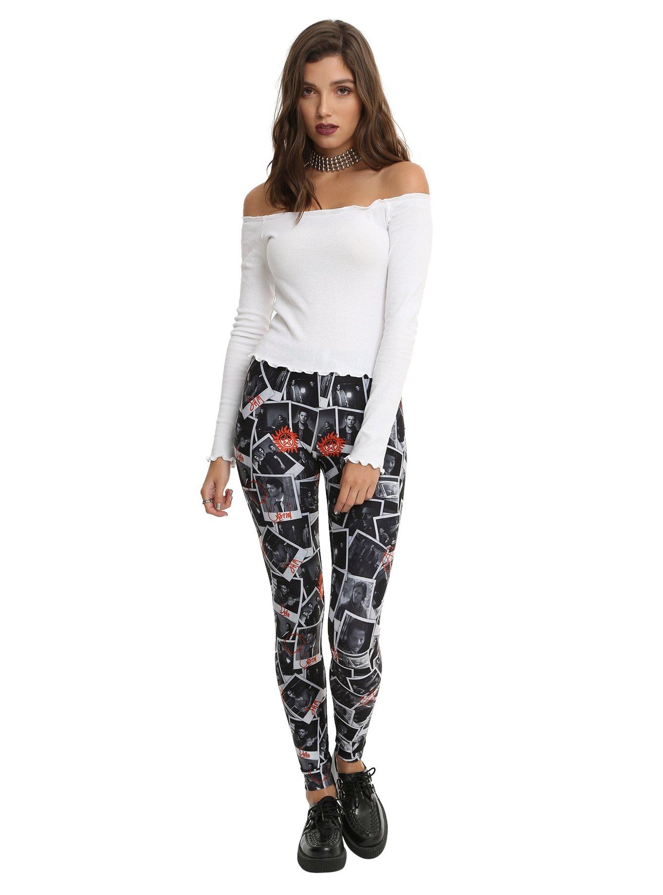 Supernatural Polaroid Leggings, , alternate
