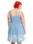 Disney Beauty And The Beast Belle Border Print Lace-Up Dress Plus Size, , alternate
