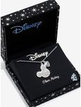 Disney Mickey Mouse Crystal Head And Heart Charm Necklace, , alternate