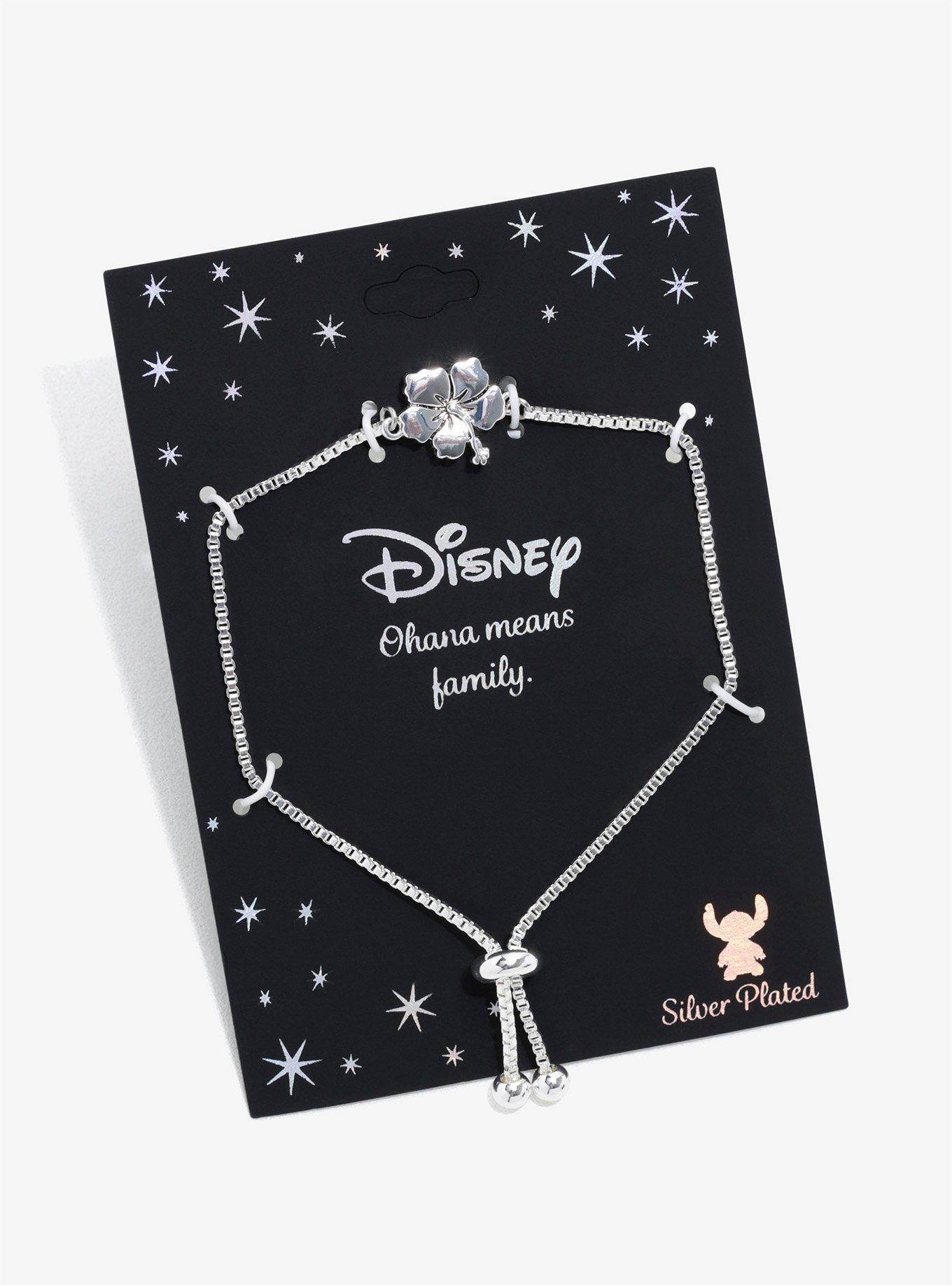 Disney Lilo & Stitch Flower Metal Cord Bracelet, , alternate