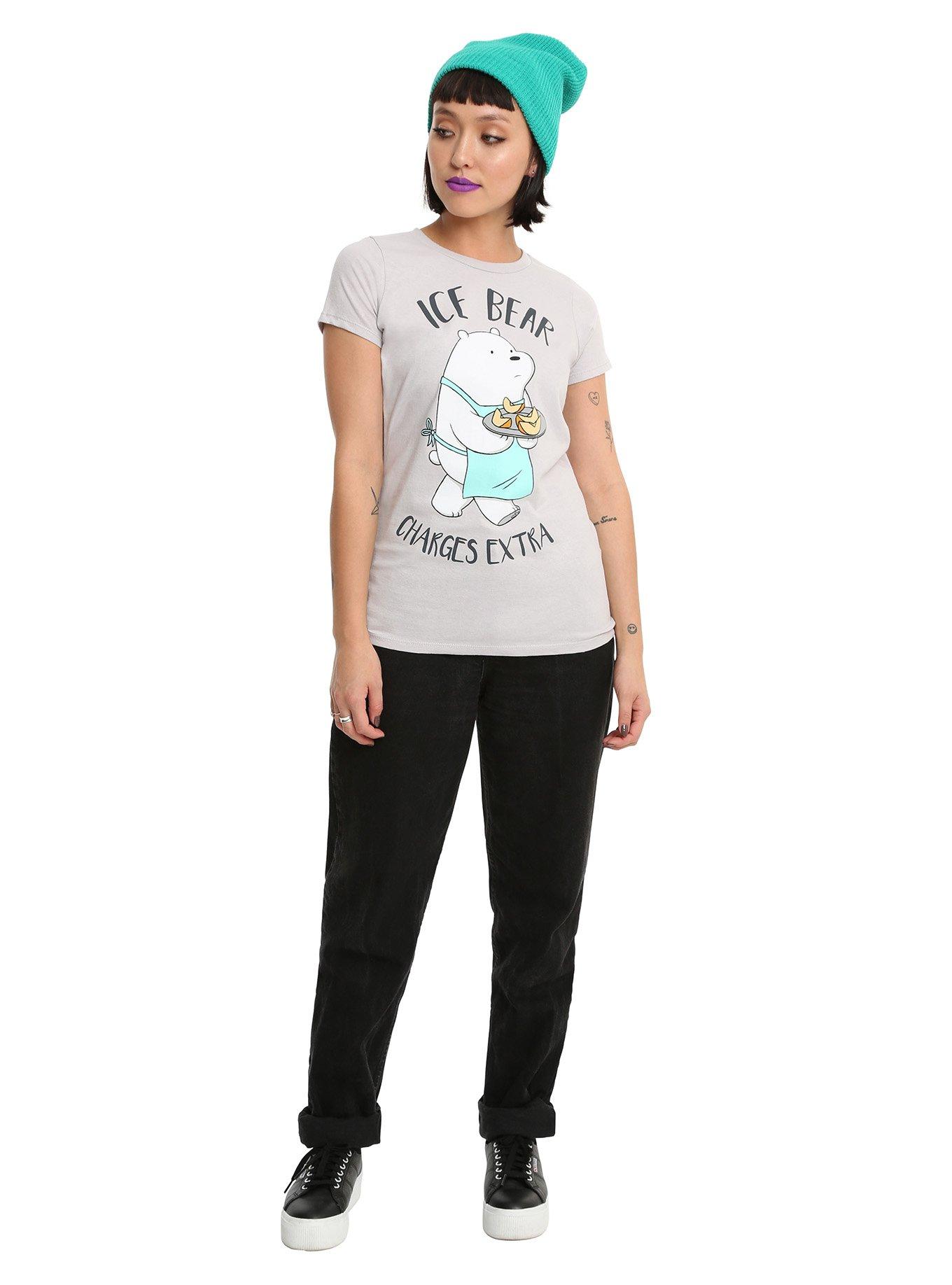 We Bare Bears Ice Bear Charges Extra Girls T-Shirt, , alternate