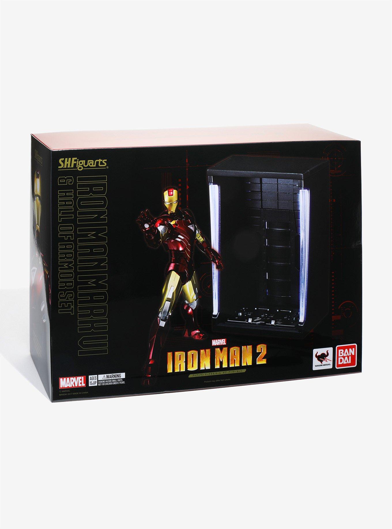 Bandai S.H. Figuarts Marvel Iron Man Mark VI And Hall Of Armor Figure Set, , alternate