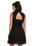 Black Lace Keyhole Dress, , alternate
