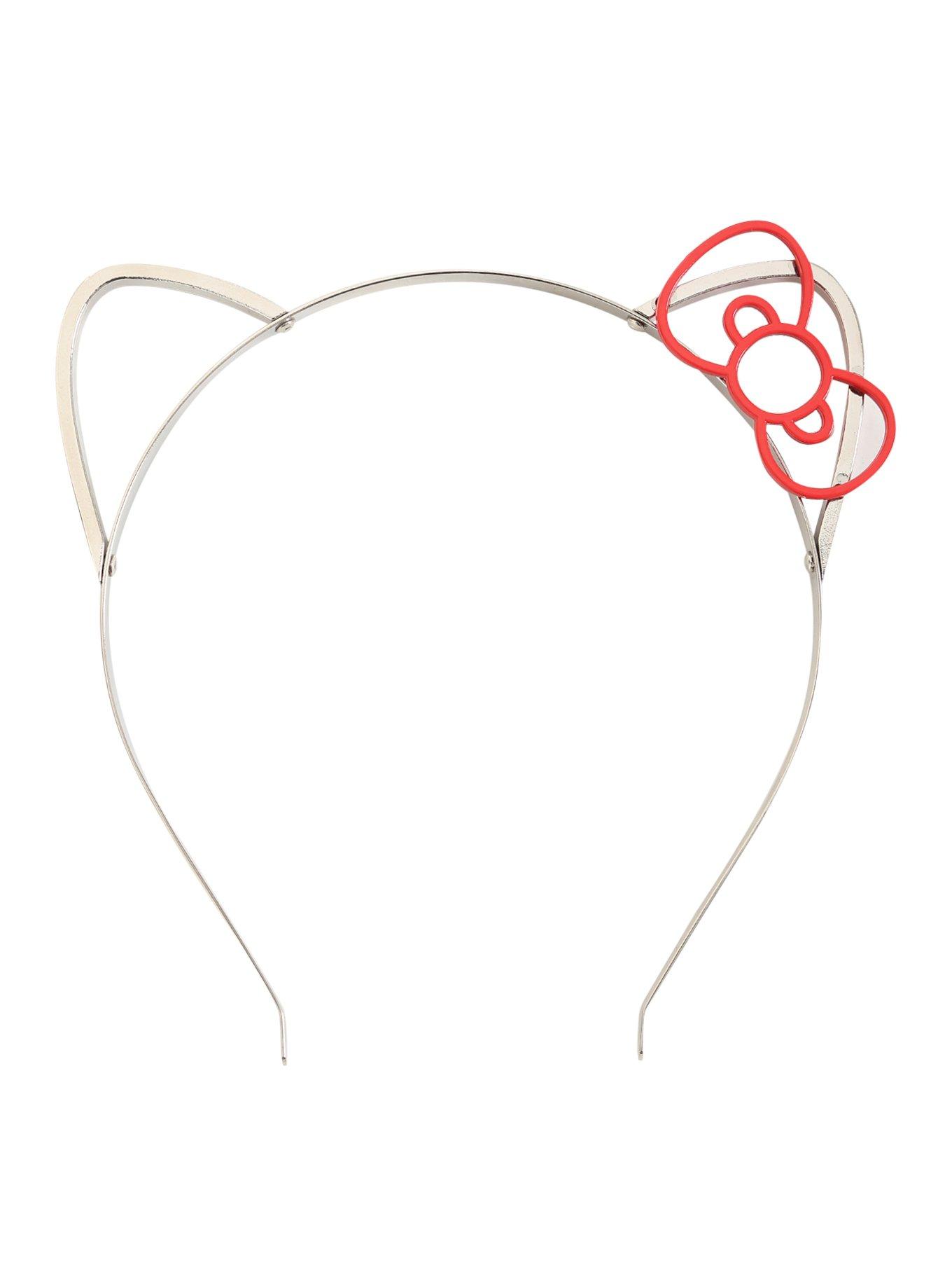 Hello Kitty Metal Cat Ear Bow Headband, , alternate