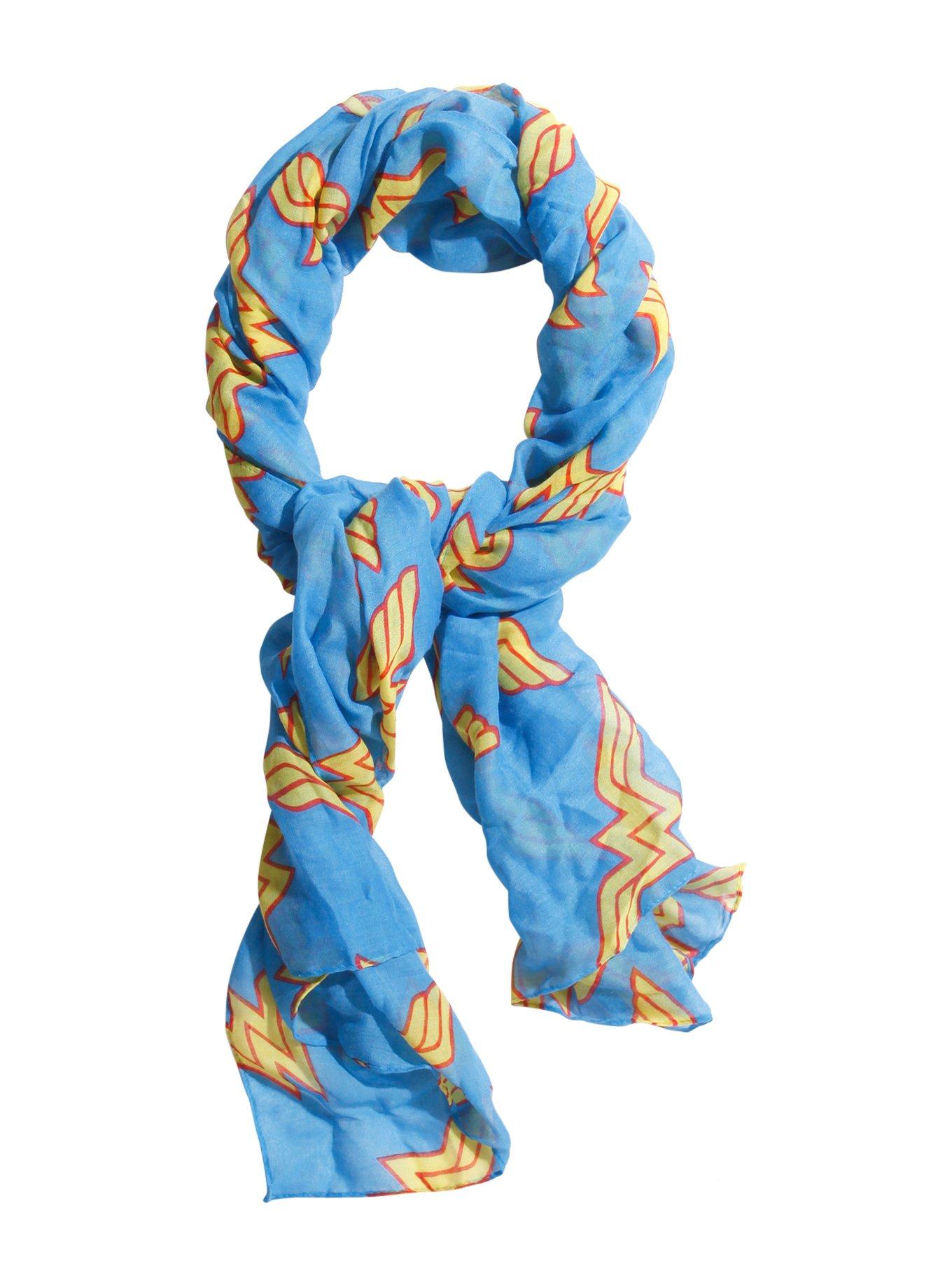 DC Comics Wonder Woman Logo Print Scarf, , alternate