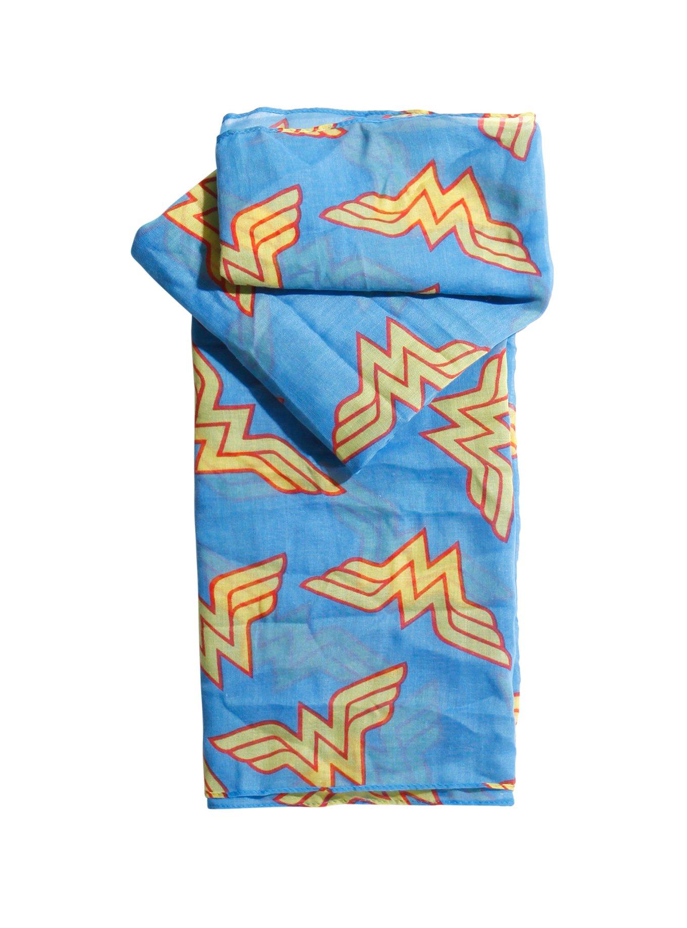 DC Comics Wonder Woman Logo Print Scarf, , alternate