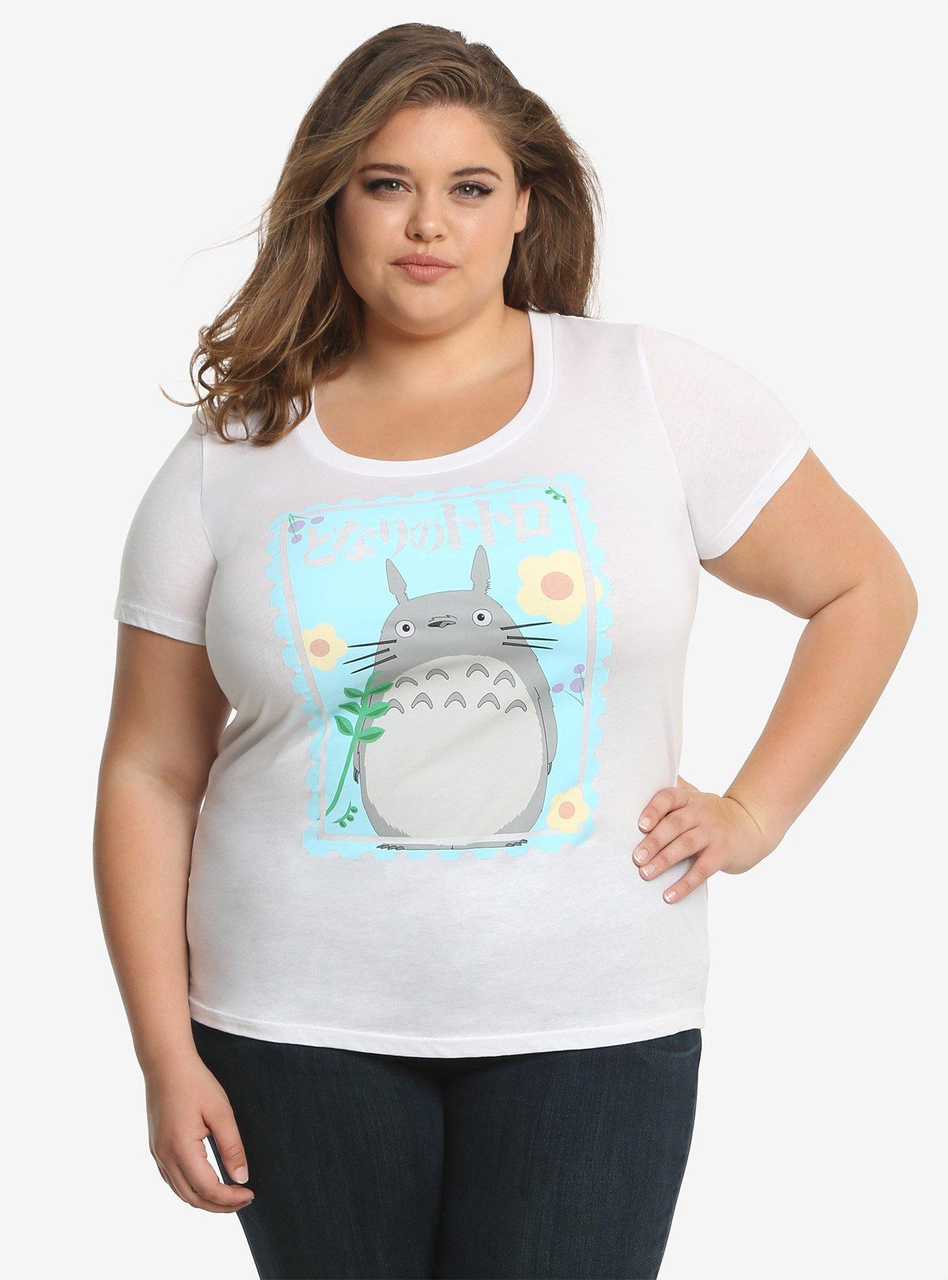 Studio Ghibli My Neighbor Totoro Stamp T-Shirt Plus Size, , alternate