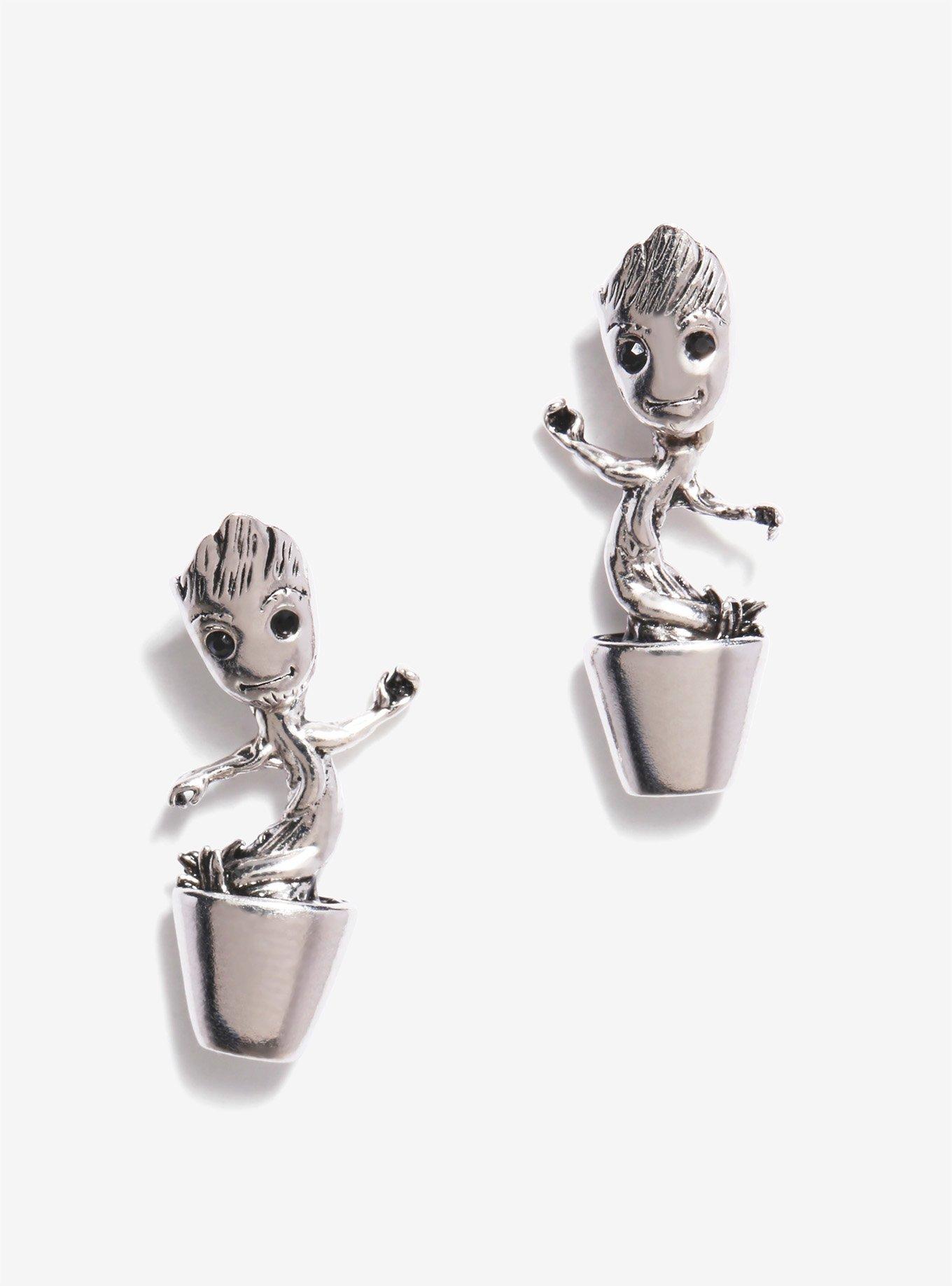 Marvel Guardians of the Galaxy Groot Earrings by Rocklove, , alternate