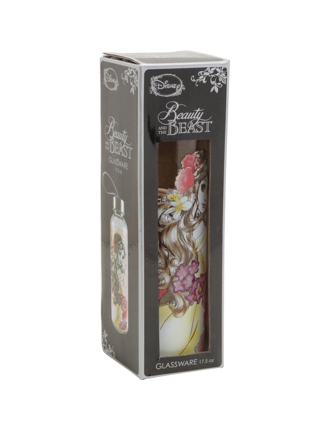 Disney Beauty And The Beast Belle Sketch Glass Water Bottle, , alternate