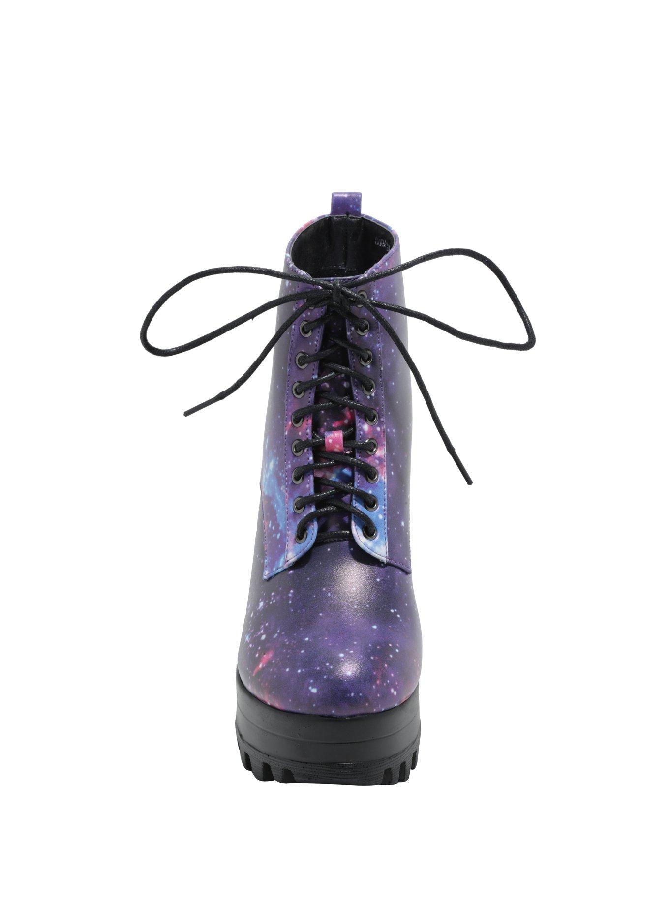 Galaxy Print Platform Ankle Booties, , alternate