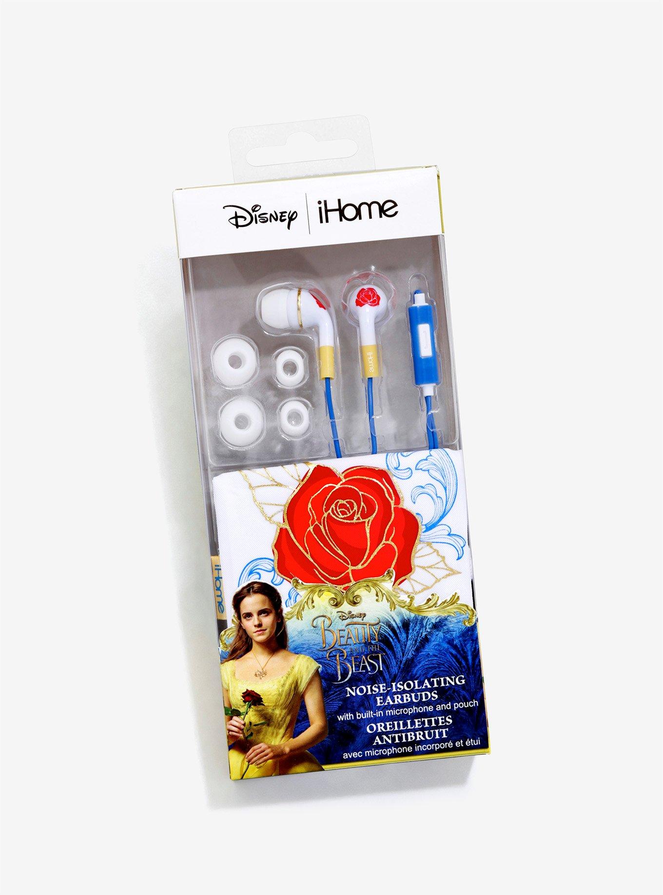 iHome Disney Beauty And The Beast Noise Isolating Earbuds, , alternate
