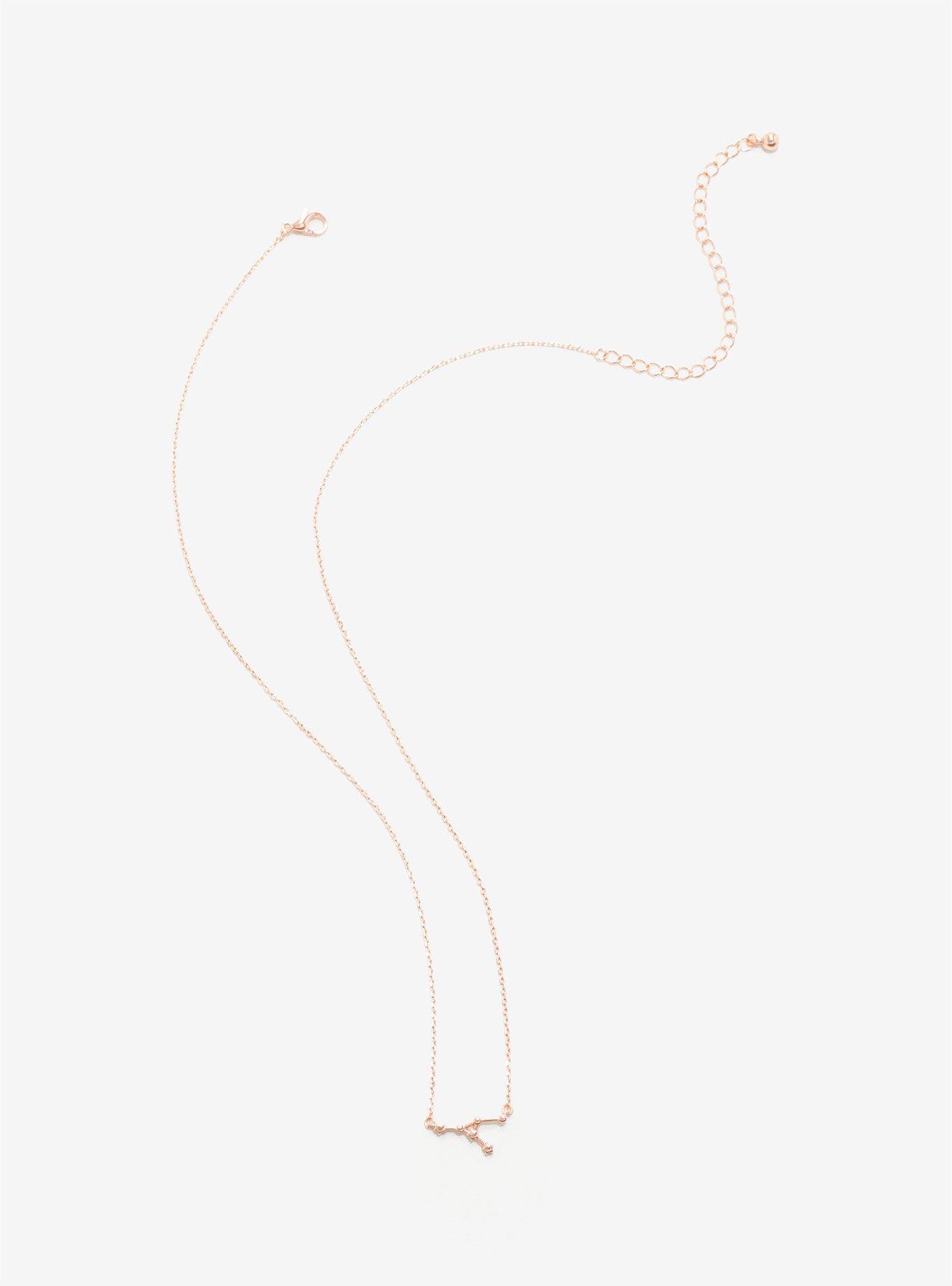 Rose Gold Cancer Zodiac Constellation Necklace, , alternate