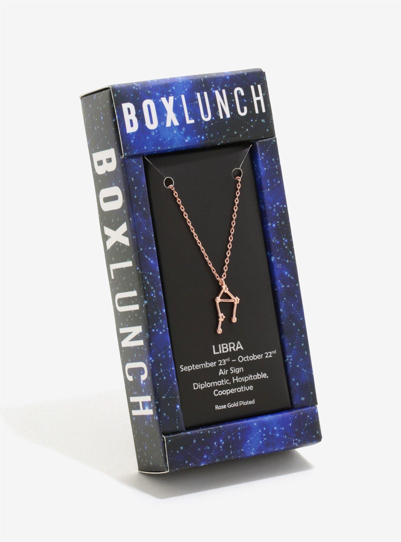 Rose Gold Libra Zodiac Constellation Necklace, , alternate